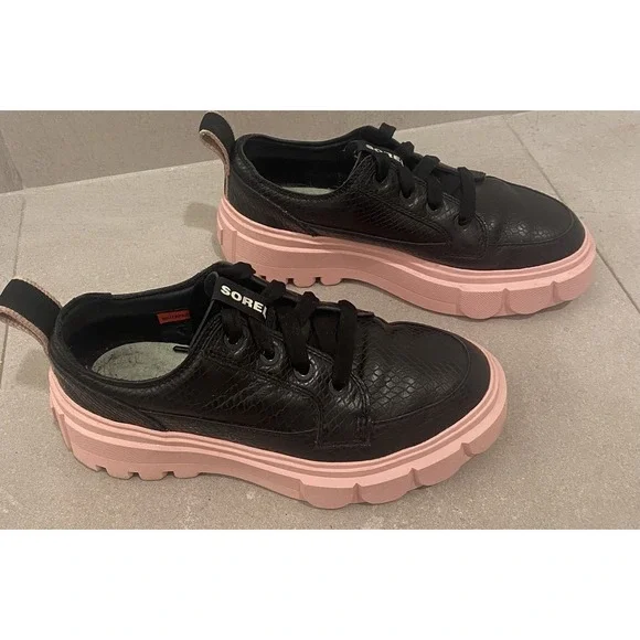 Sorel Women's Caribou X Waterproof‎  Black Pink Shoes Size 7 - Picture 3 of 9
